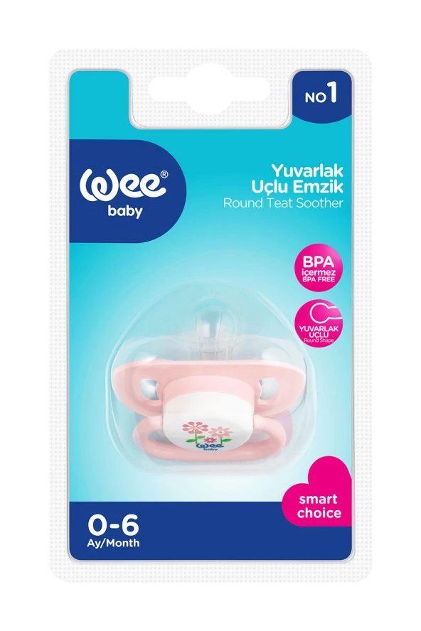 Wee Baby Oval Gövdeli Yuvarlak Uçlu Emzik No:3 - PEMBE