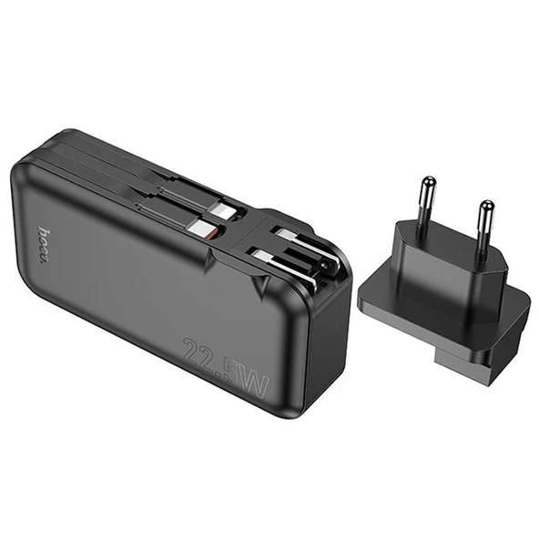 Coofbe Dahili Type-C Kablolu Ve İphone Kablolu 22.5W 10000 Mah Powerbank Ve Priz Girişli Şarj Cihazı - 5
