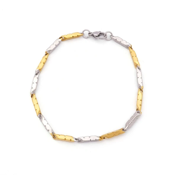 Çift Renkli Lazer Model Erkek Bileklik EBLK-513 ürün görseli 1