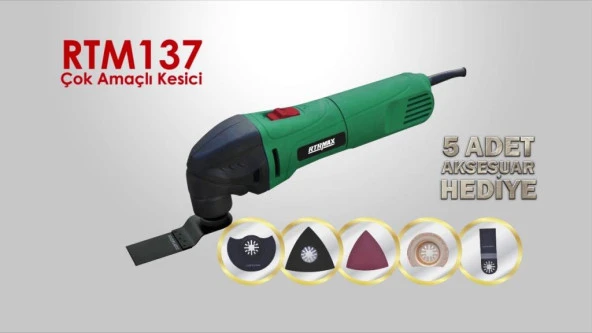 Rtrmax Rtm137 Çok Amaçlı Kesici Raspalama Çantalı 5 Aksesuarlı - 5