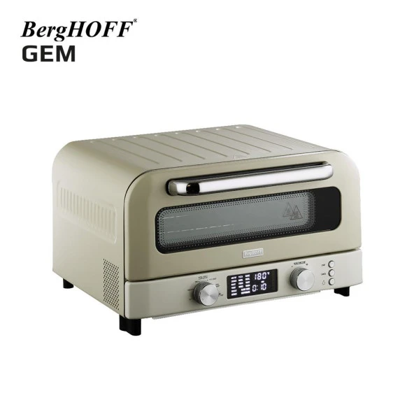 BergHOFF GEM RETRO 2000 W Vanilya Krem Rengi Pizza Fırını 7960010