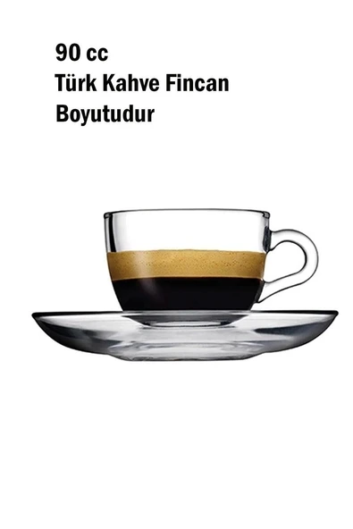 Paşabahçe 97984 Espresso Fincan-Türk Kahve Fincan Takımı 6'lı 90 cc - 2