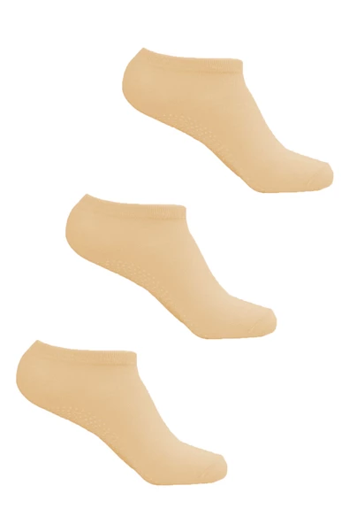 3 lü Kadın Bambu Görünmez Pilates Çorap Kaydırmaz Noktalı Dikişsiz - 11