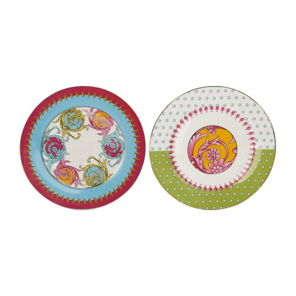 Lucky Art Estelle Bone Porselen Karışık Desenli 4 lü Tabak Seti 27 cm LYHD 564 ürün görseli 1