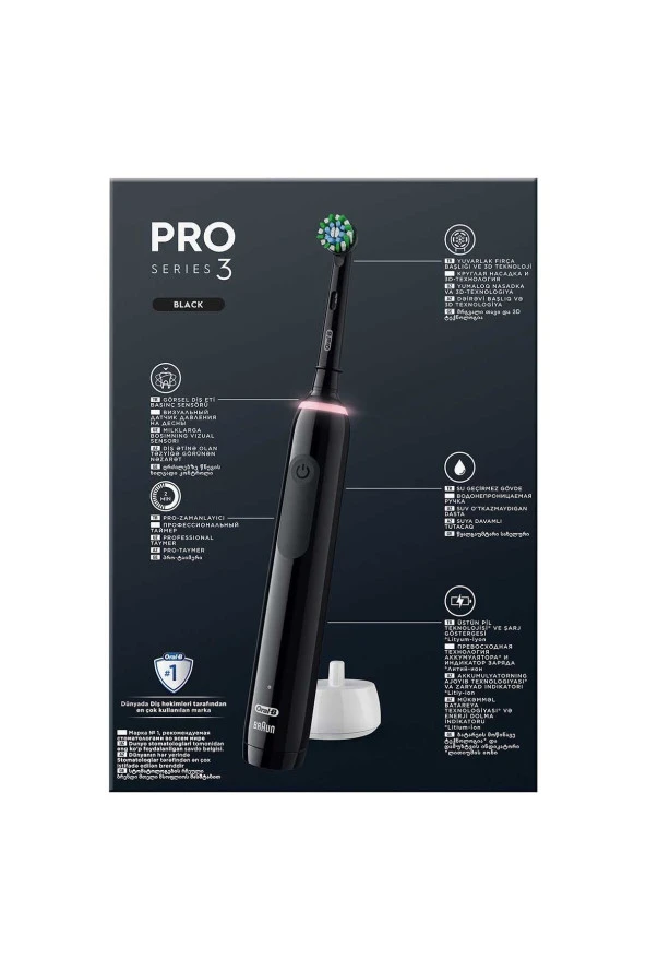 Oral-B Pro 3 - 3900 - Siyah Beyaz 2li Şarj Edilebi - 7