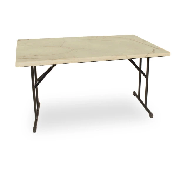 Banket Werzalit Masa 80x140 (ESB-SIYAH) - Golden Marble (Katlanır) ürün görseli
