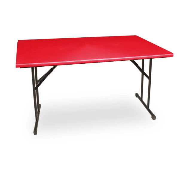 Banket Werzalit Masa 80x140 (ESB-SIYAH) - Kırmızı (Katlanır)