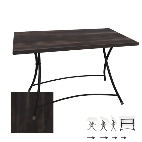 Modern Katlanır Werzalit Tabla Masa (80X120) - Rocked ürün görseli 1