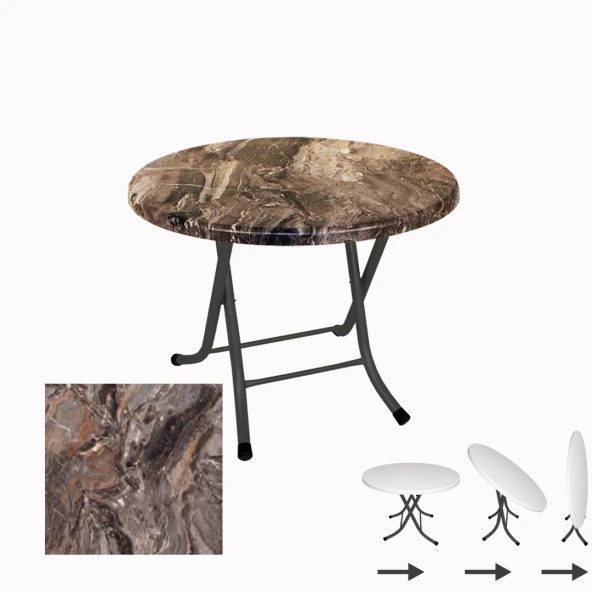 Klasik Katlanır Werzalit Yuvarlak Tabla Masa 90cm  - Sydney ürün görseli
