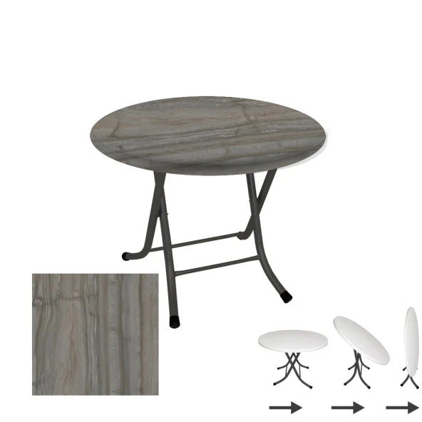 Klasik Katlanır Werzalit Yuvarlak Tabla Masa 90cm  - Magma ürün görseli