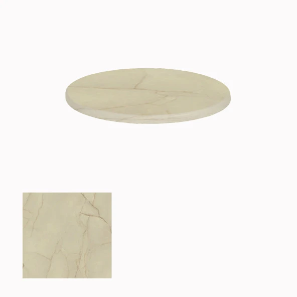 Werzalit Masa Tablası Yuvarlak 90cm - Golden Marble