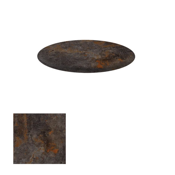 Werzalit Masa Tablası Yuvarlak 80cm - Metkic Oxid 3 ürün görseli