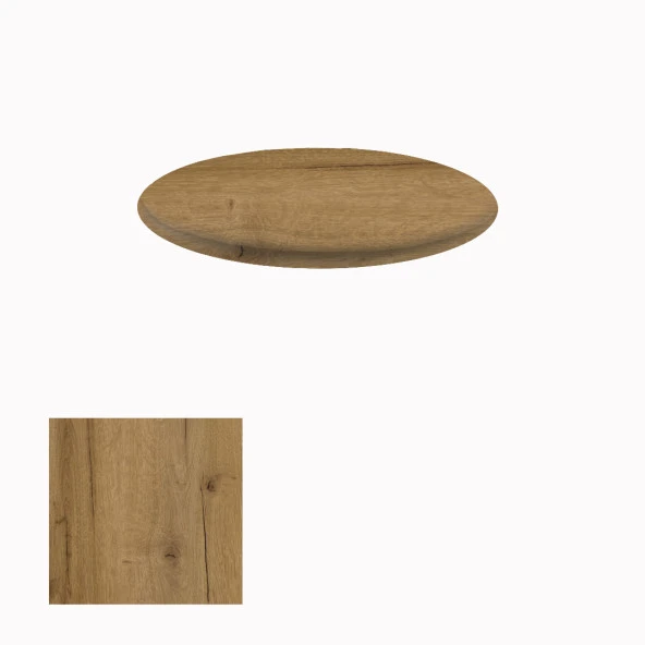 Werzalit Masa Tablası Yuvarlak 80cm - Canyon Palace Oak ürün görseli