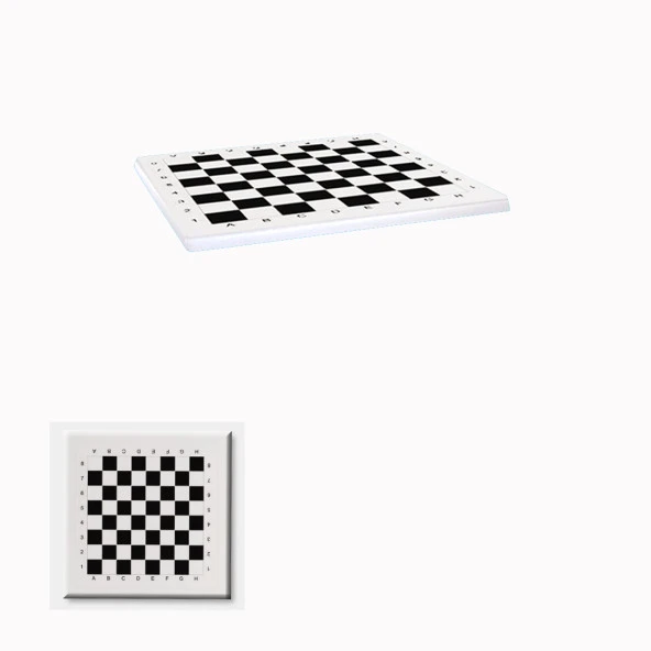Werzalit Masa Tablası 70x70 -Santranç Desen Beyaz