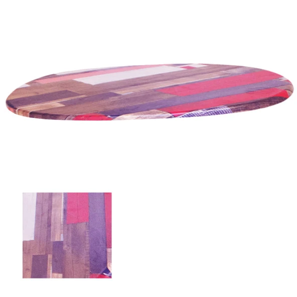 Werzalit Masa Tablası Oval  94x146 - Redwood ürün görseli