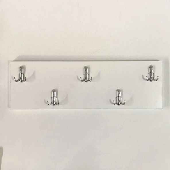 MODİLAYN Manolya Ahşap 10'lu Duvar Askısı 17X50 cm Kapı Arkası Amerikan Askı - 2