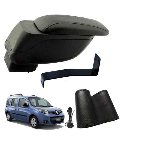 3 Tıkla Eko Set Renault Kangoo 2018 Geniş Hacimli  Delmesiz Çelik Ayaklı  Kolçak ve Direksiyon Kılıfı