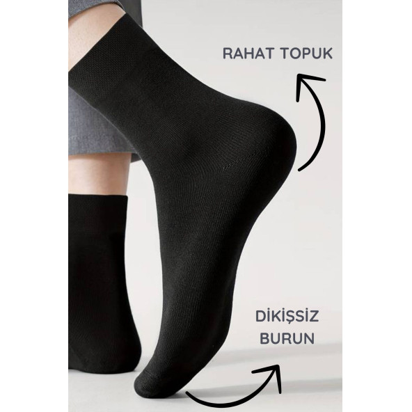 Kutulu 6 Çift Erkek Bambu Uzun Soket Yazlık Dikişsiz Parfümlü Çorap - 7