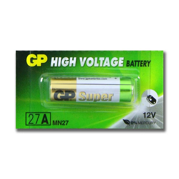 GP BATTERIES 27A 12V Alkalin High Voltage Pil Kumanda Oyuncak Tansiyon Aleti Pili 1li Kart - 3