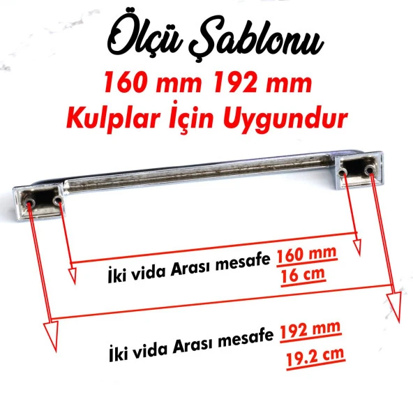 Okyanus Kulpu 192 Mm Krom Metal Mutfak Mobilya Çekmece Mutfak Dolap Dolabı Kulpları Kapak Kulbu
