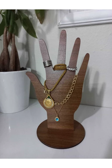 Takı Standı Organizatör El Motifli Lazer Kesim Mdf - 2