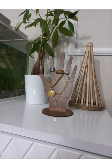 Takı Standı Organizatör El Motifli Lazer Kesim Mdf - 3