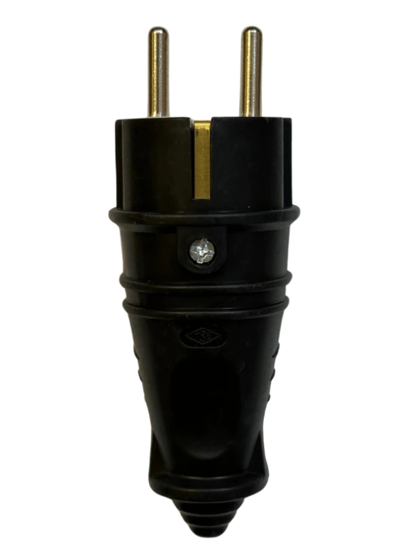 Nead 1x16 Kauçuk Düz Fiş Monofaze Siyah (10 Adet) - 2