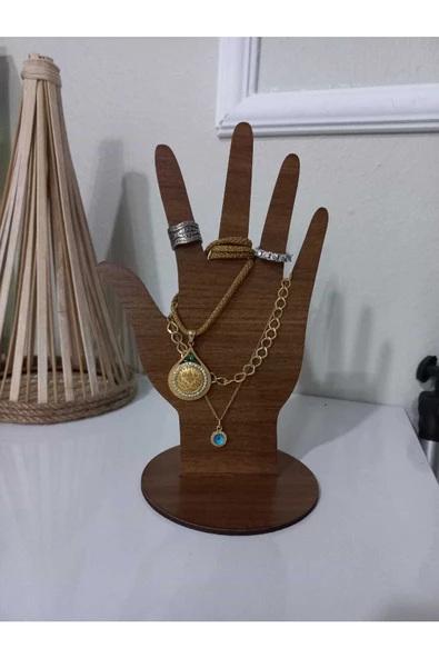 Takı Standı Organizatör El Motifli Lazer Kesim Mdf - 4
