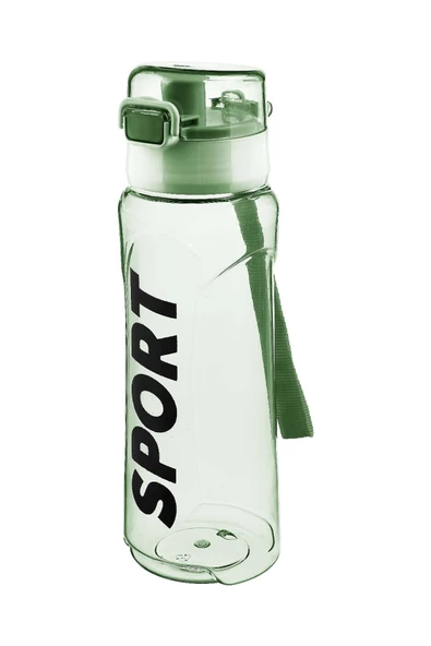 Kilitli Kapaklı Taşıma İpli Exclusive Kalite BPA Free Okul ve Sporcu Suluk Matara - YEŞİL - 2