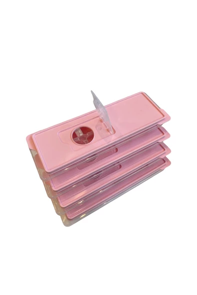 4 Adet Pembe Bas Parmak Silikon Buz Kalıbı 12 Bölmeli Buz Kalıbı Silikon Buzluk - Resim 5