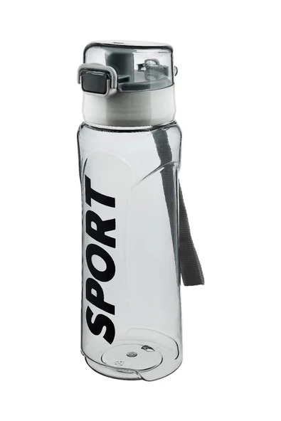 Kilitli Kapaklı Taşıma İpli Exclusive Kalite BPA Free Okul ve Sporcu Suluk Matara - SİYAH