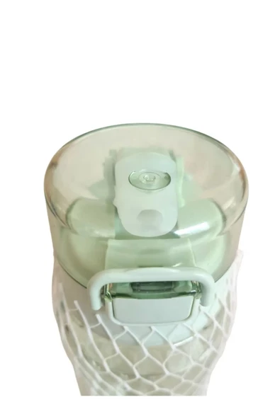 Kilitli Kapaklı Taşıma İpli Exclusive Kalite BPA Free Okul ve Sporcu Suluk Matara - YEŞİL - 5