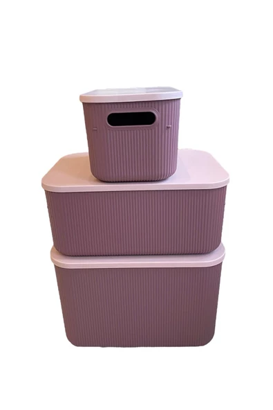 3 Adet MOR 6.2-13-21Lt Storage Çok Amaçlı Dolap Içi Düzenleyici,Saklama Kutusu - Resim 5