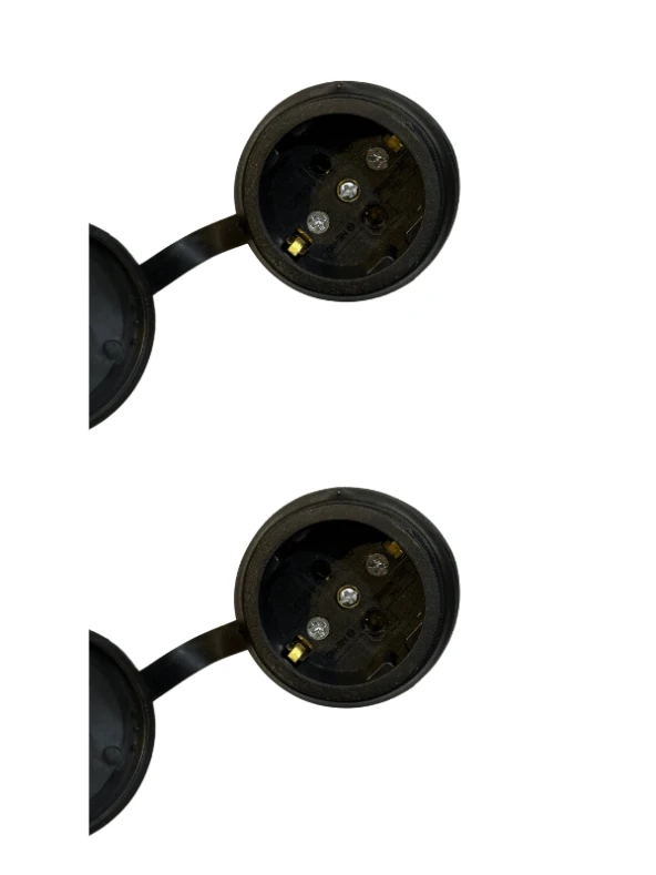 Nead 1x16 Kauçuk Uzatma Seyyar Priz Tekli Siyah (2 Adet) ürün görseli 1