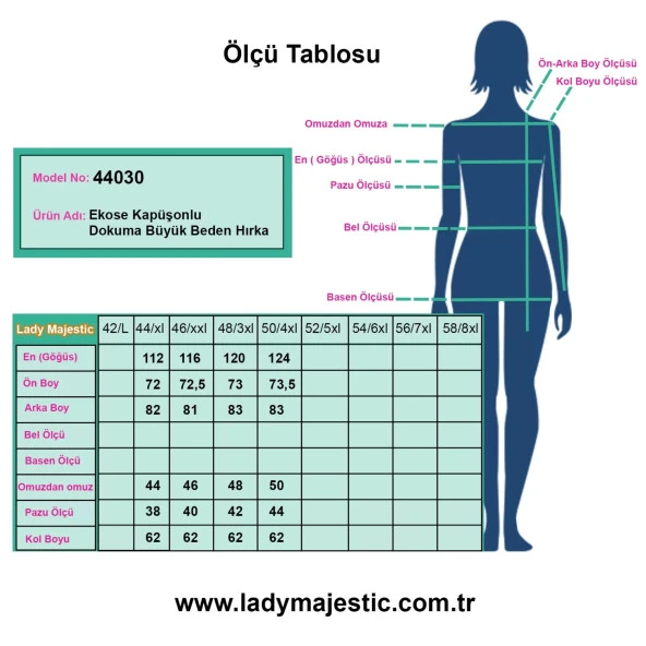 Ekose Kapüşonlu Dokuma Büyük Beden Hırka - 6