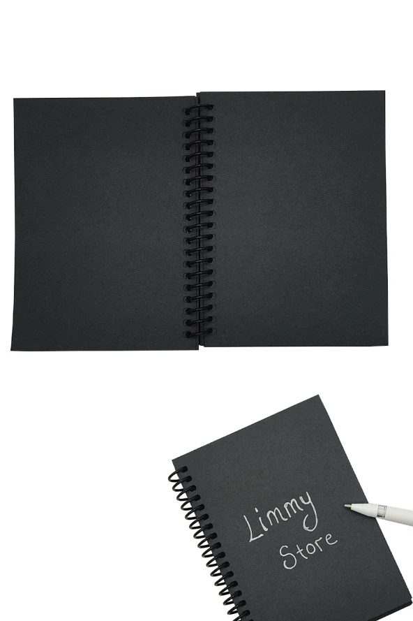 Siyah Defter Motivasyon Sözlü Never Siyah Yapraklı A6 Not Defteri - 1 Adet - Resim 4