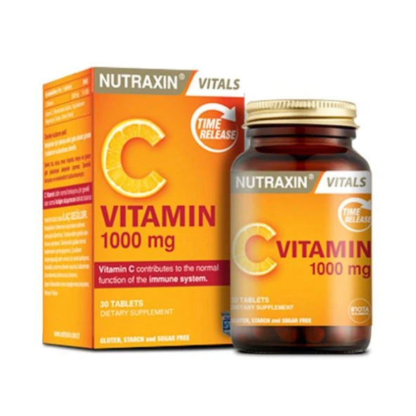 Nutraxin C Vitamini 1000 Mg Zaman Salınımlı 30 Tablet-SKT:09/2027