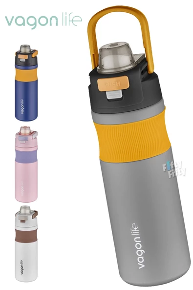 Vagonlife 580 ML Çelik Termos Pipetli/Pipetsiz(Rahat İçim) Kaydırmaz Gövde-FFVGN033580ML - 4