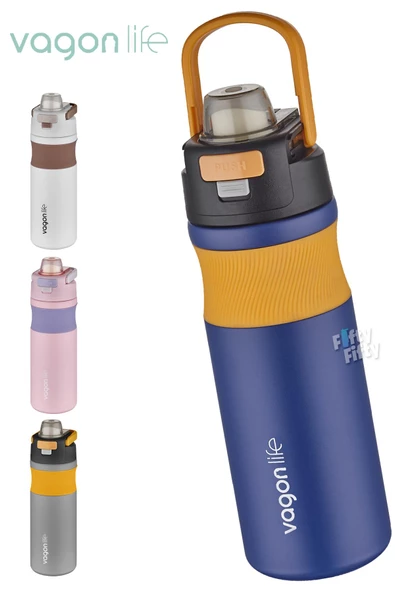 Vagonlife 580 ML Çelik Termos Pipetli/Pipetsiz(Rahat İçim) Kaydırmaz Gövde-FFVGN033580ML - 8