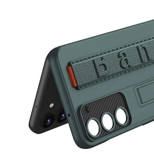 S23 Uyumlu  Uyumlu KılıfStandlı El Tutacaklı Band Kapak - 7