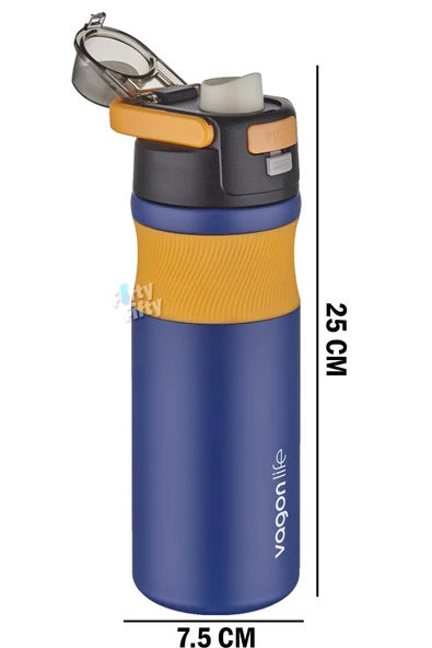 Vagonlife 580 ML Çelik Termos Pipetli/Pipetsiz(Rahat İçim) Kaydırmaz Gövde-FFVGN033580ML - 7