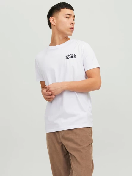 JACK JONES Yazılı Erkek Bisiklet Yaka Tişört 12151955