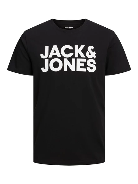 JACK JONES Yazılı Erkek Bisiklet Yaka Tişört 12151955