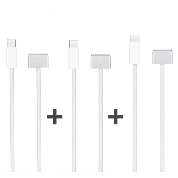 Apple Usb-c to Magsafe 3 kablo 2m Üçlü set - Type-c cihazlar için şarj kablosu