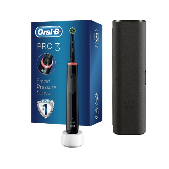 Oral-B Pro 3500 Elektrikli Siyah Diş Fırçası + Seyahat Kabı