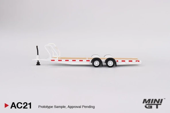 Mini GT Car Hauler Trailer Type C White AC21 - Resim 2