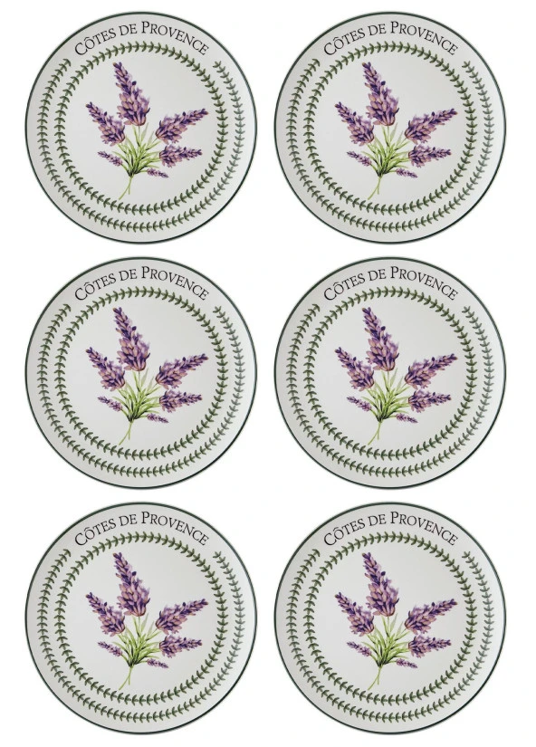 The Mia Provence Servis Tabağı 6lı Set 26 cm PRC0004