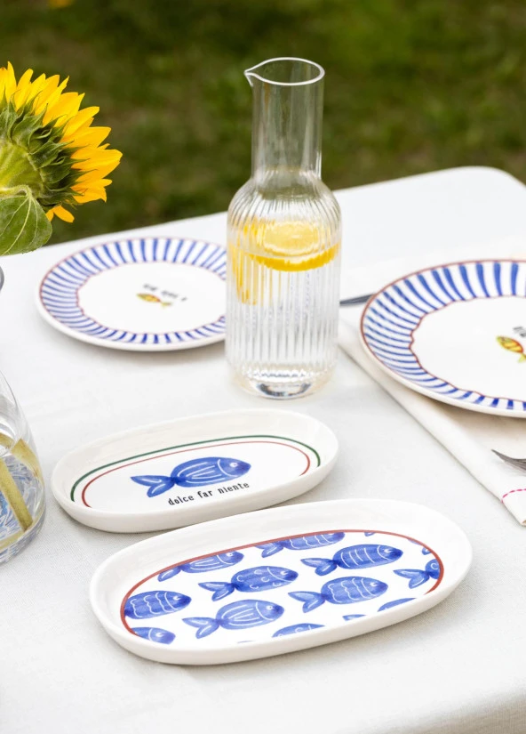 The Mia Fish Oval Servis 2li 26 cm - Resim 3