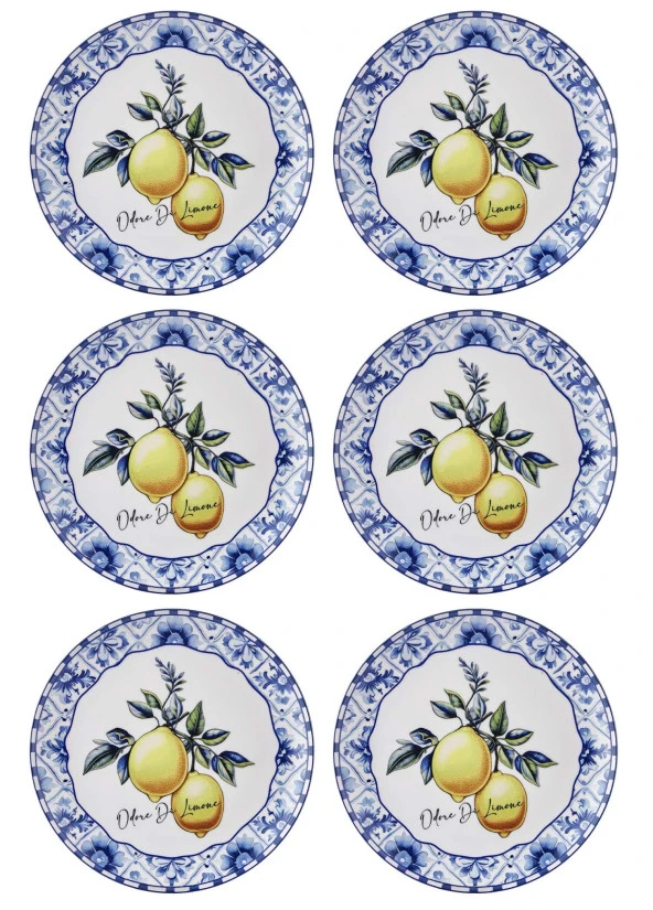 The Mia Odore Di Limone Servis Tabağı 6lı Set 26 cm ODL003