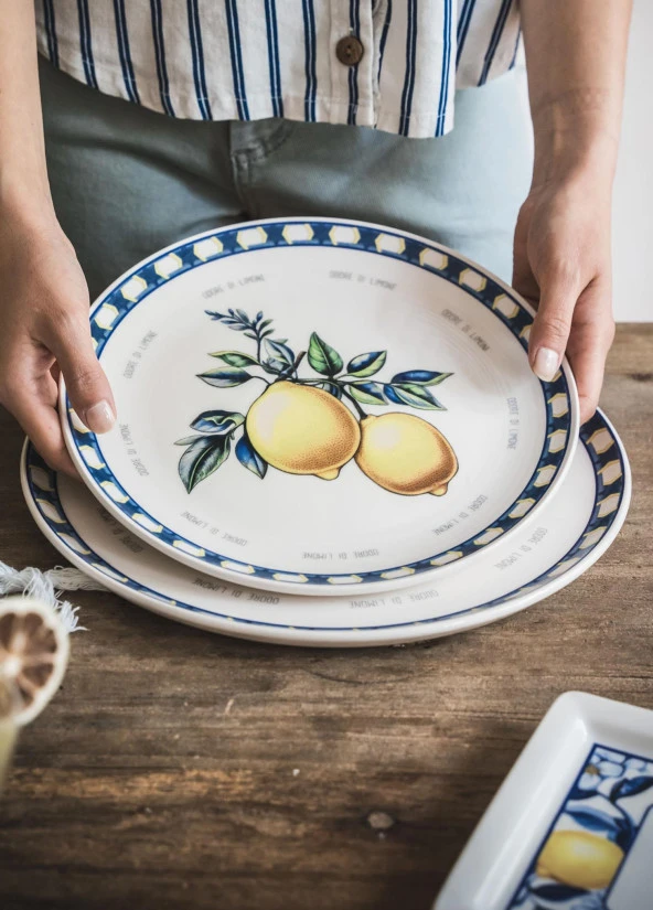 The Mia Odore Di Limone Servis Tabağı 6lı Set 26 cm ODL004 - Resim 3